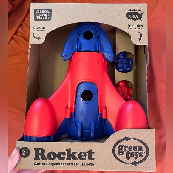New Green Toys Red and Blue Rocket - Picture 1 of 2